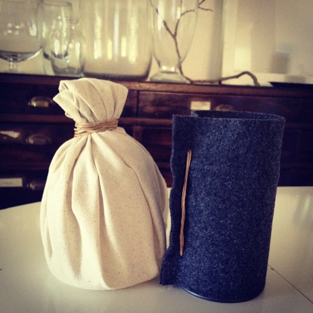 fabric gift wrapping