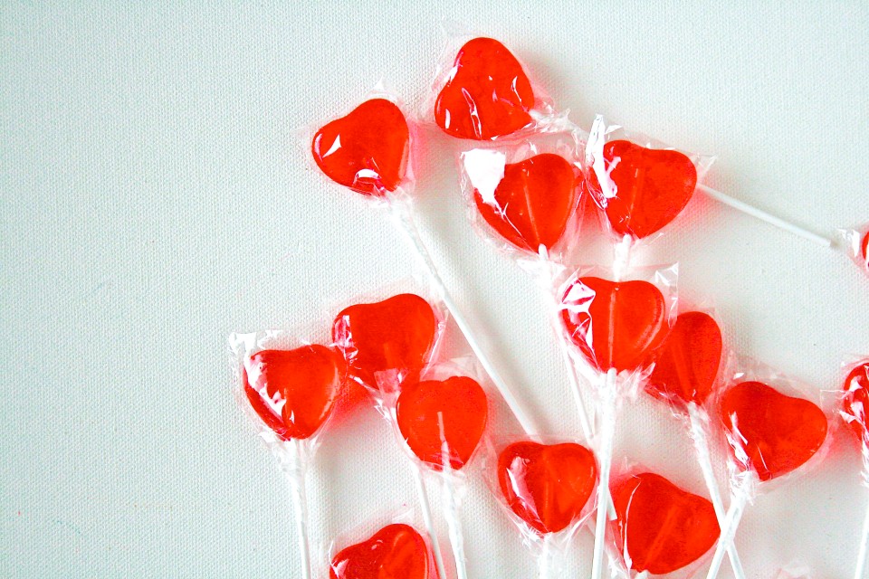 hearts lollipop